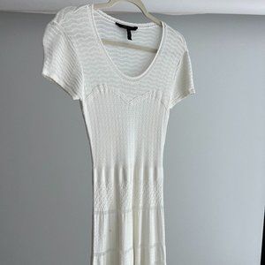 BCBG MAXAZRIA white/off white crochet dress